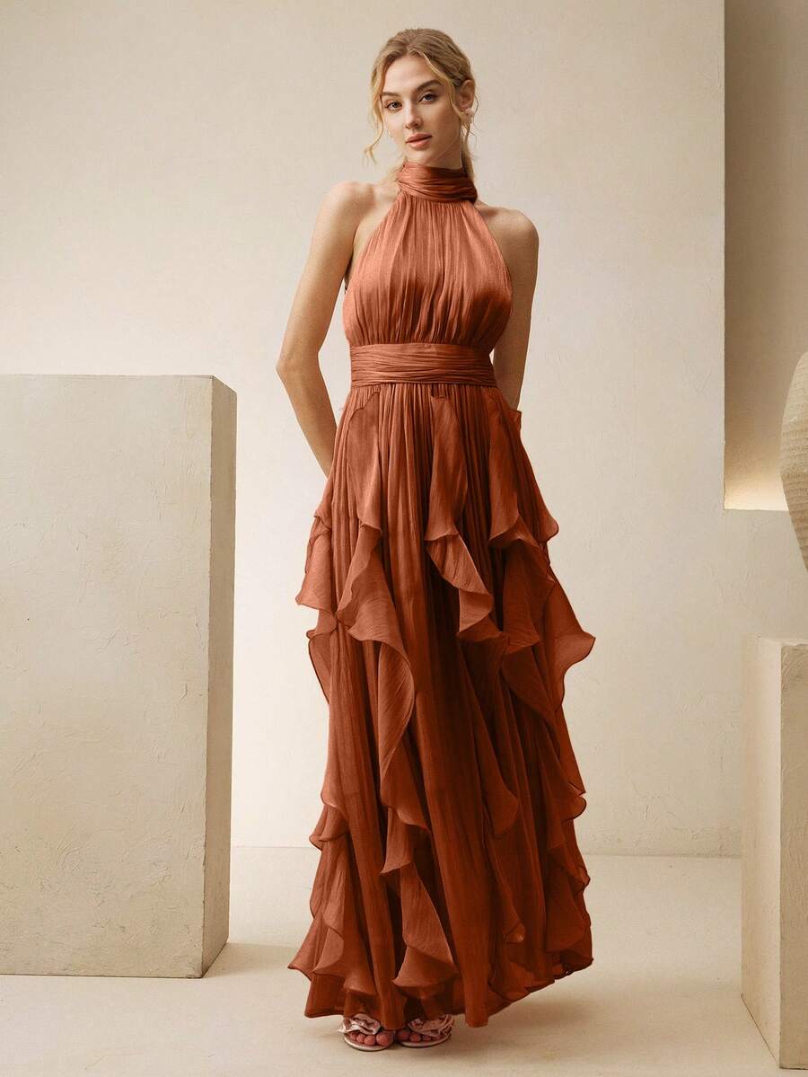 Ženska elegantna haljina bez rukava