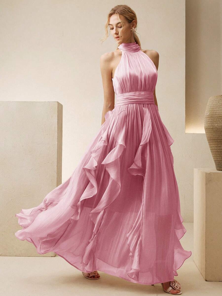 Ženska elegantna haljina bez rukava