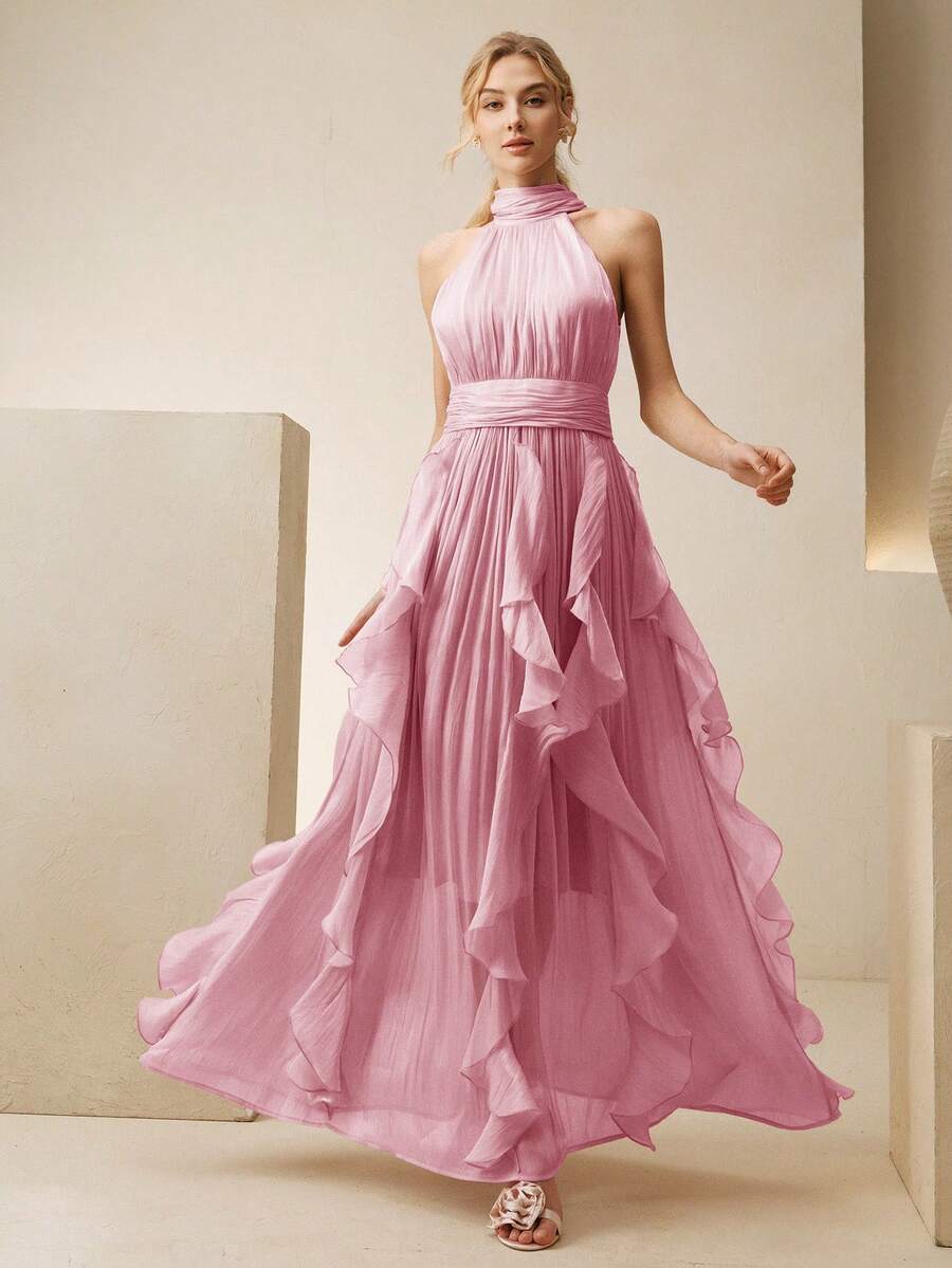 Ženska elegantna haljina bez rukava
