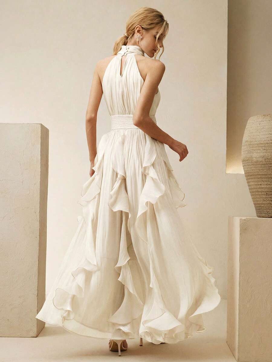 Ženska elegantna haljina bez rukava