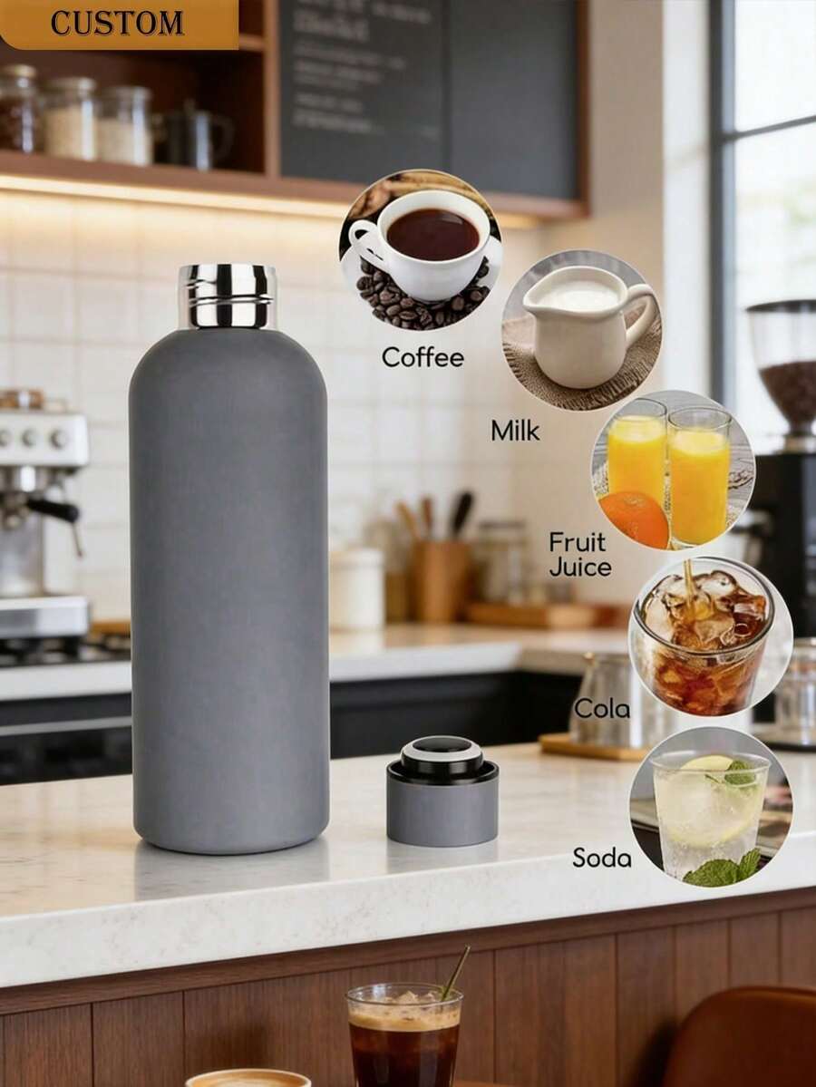 Personalizovana šolja/boca za kafu i sokove od nerđajućeg čelika, sportska boca za vodu, 500ml/17oz