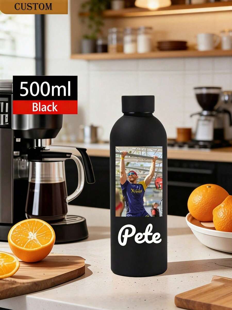Personalizovana šolja/boca za kafu i sokove od nerđajućeg čelika, sportska boca za vodu, 500ml/17oz