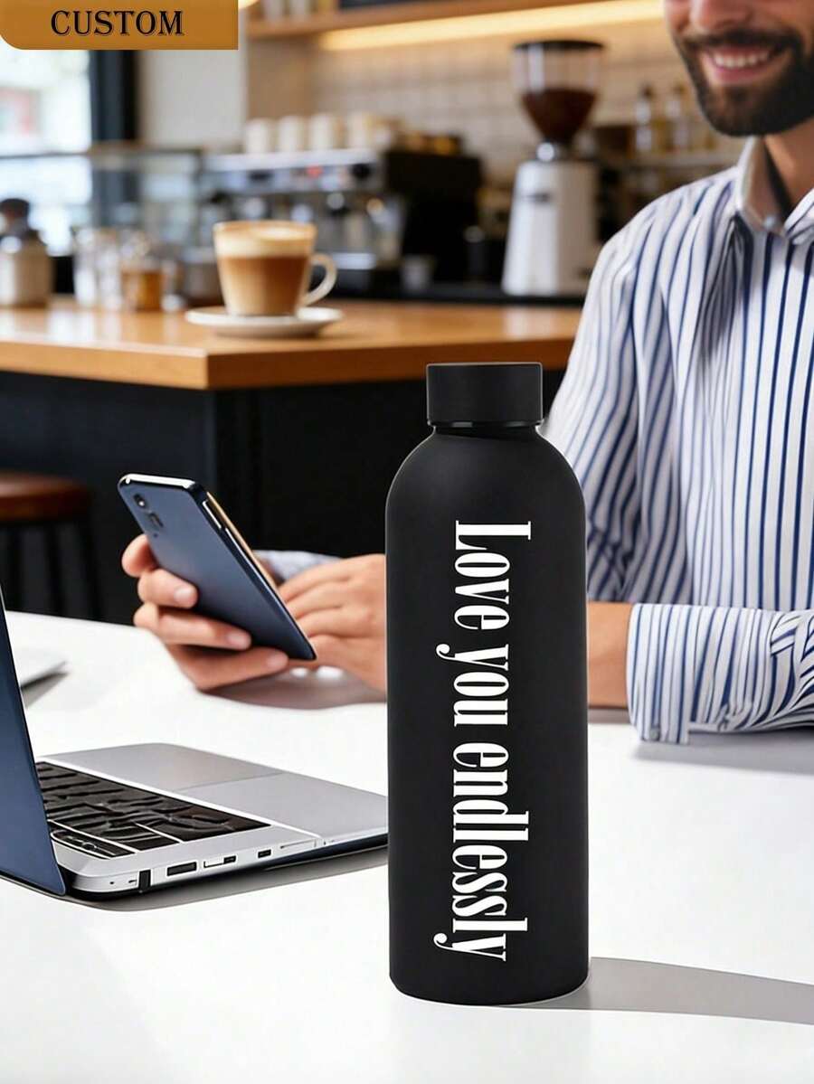 Personalizovana šolja/boca za kafu i sokove od nerđajućeg čelika, sportska boca za vodu, 500ml/17oz