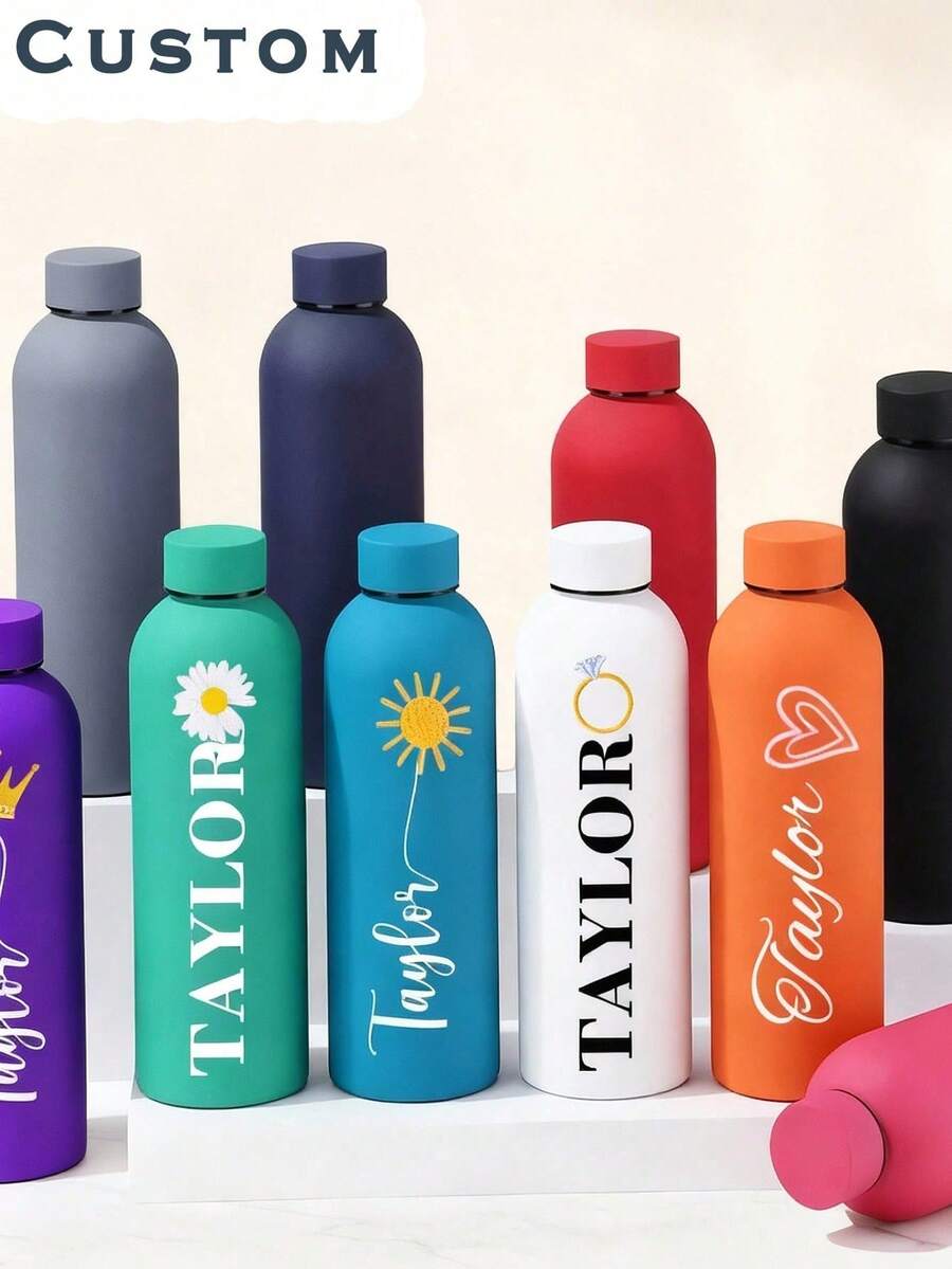 Personalizovana šolja/boca za kafu i sokove od nerđajućeg čelika, sportska boca za vodu, 500ml/17oz