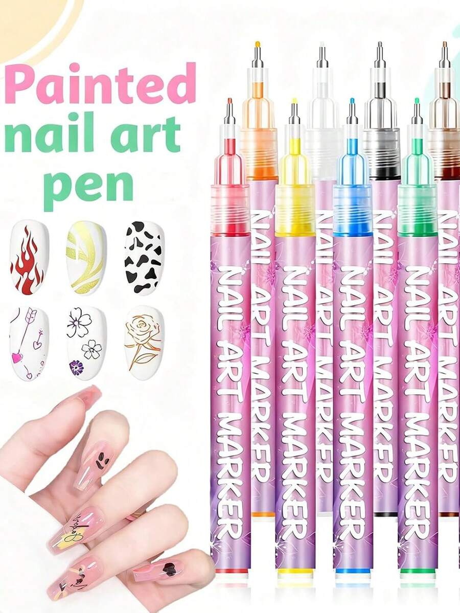 Set olovaka za nail art u 12 boja, markeri za nokte