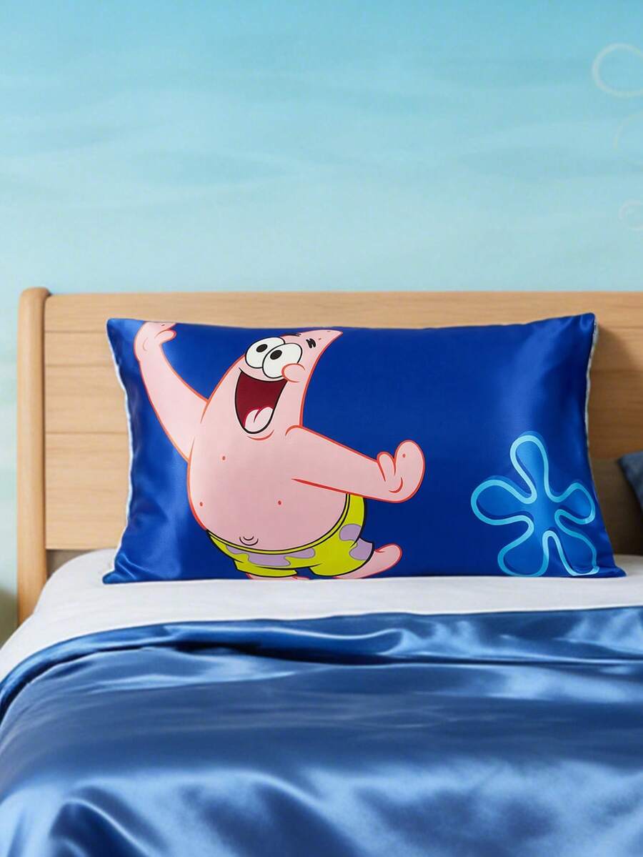 SpongeBob SquarePants 2 komada satenske jastučnice sa crtanim motivom, od mekog satenskog materijala, nežne za kosu, prozračne