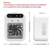 Hailicare Portable Desktop Fan With Dual Mist Nozzles, Adjustable Wind Speed - 500ml Water Tank, 2 Wind Speeds, 15° Tilt Louver, 1800mAh Battery, USB Powered, Suitable For Home/Office/Travel