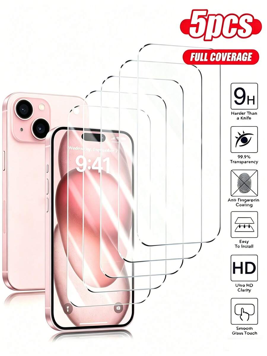 Pakovanje od 3 ultra izdržljiva HD kaljena stakla za zaštitu celog ekrana, kompatibilna sa iPhone 18 Pro/18 Pro Max/17/17Pro/17Air/17Pro Max, 16/16Pro/16Plus/16Pro Max, 15/15Plus/15Pro/15Pro Max, 14/14Plus/14Pro/14Pro Max/13/13Pro/13Pro Max/12/11/11Pro/11