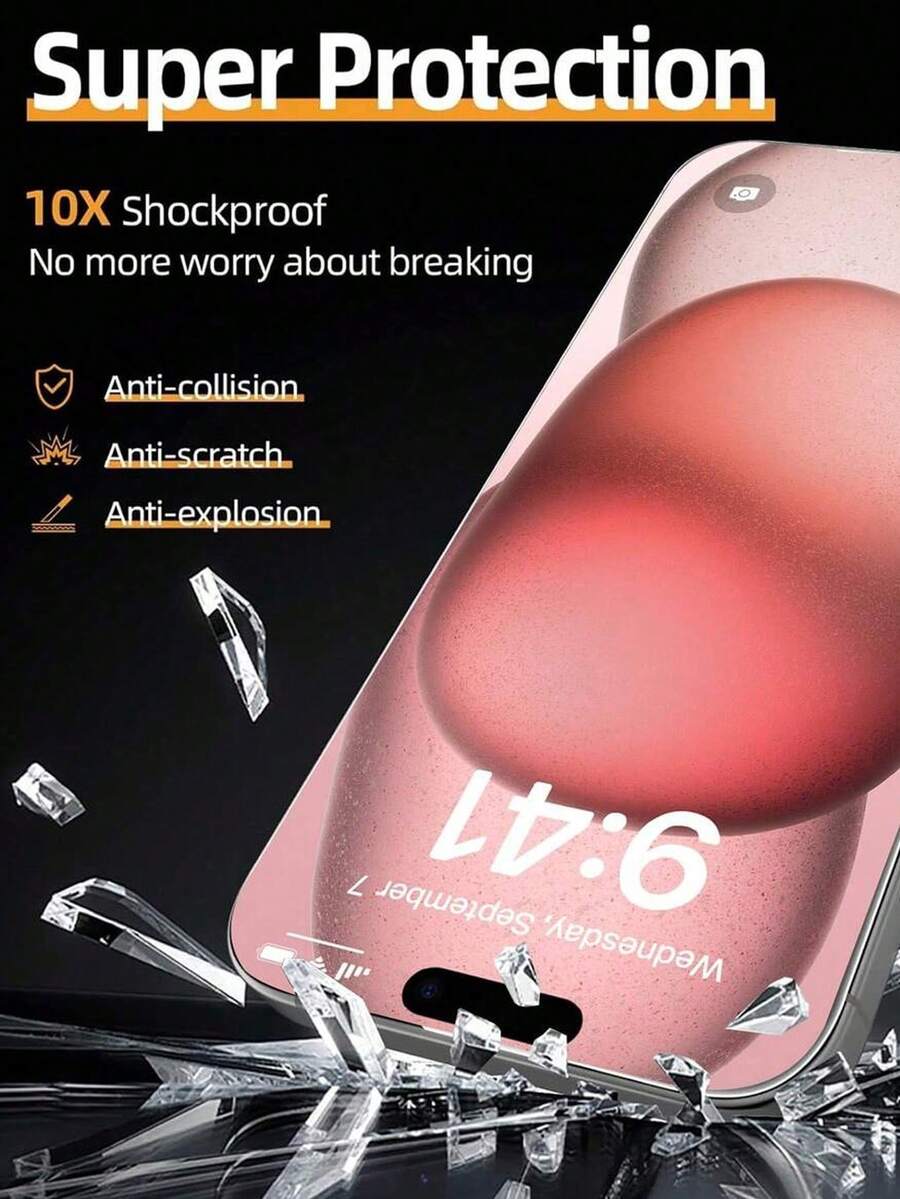 Pakovanje od 3 ultra izdržljiva HD kaljena stakla za zaštitu celog ekrana, kompatibilna sa iPhone 18 Pro/18 Pro Max/17/17Pro/17Air/17Pro Max, 16/16Pro/16Plus/16Pro Max, 15/15Plus/15Pro/15Pro Max, 14/14Plus/14Pro/14Pro Max/13/13Pro/13Pro Max/12/11/11Pro/11