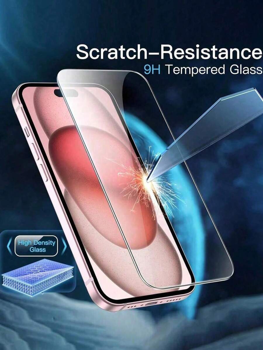 Pakovanje od 3 ultra izdržljiva HD kaljena stakla za zaštitu celog ekrana, kompatibilna sa iPhone 18 Pro/18 Pro Max/17/17Pro/17Air/17Pro Max, 16/16Pro/16Plus/16Pro Max, 15/15Plus/15Pro/15Pro Max, 14/14Plus/14Pro/14Pro Max/13/13Pro/13Pro Max/12/11/11Pro/11