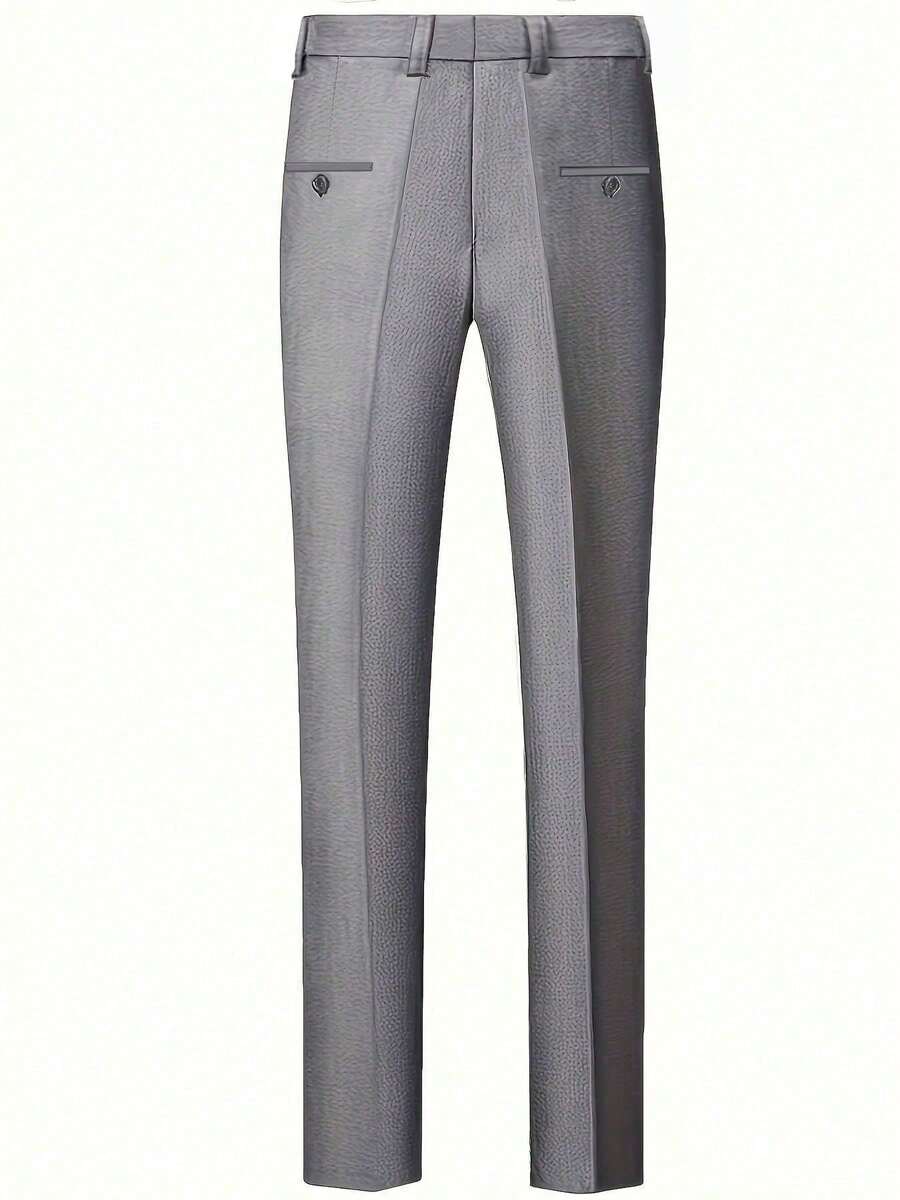 Muški set od 3 dela u jednoj boji, slim fit, rastegljiv, uključuje sako, prsluk i pantalone