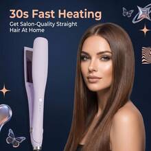 30-Second Quick Heating Curling Iron, 3-Minute Long-Lasting Curls, Professional Curling Wand With LCD Display