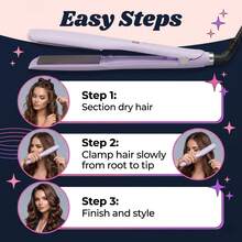 30-Second Quick Heating Curling Iron, 3-Minute Long-Lasting Curls, Professional Curling Wand With LCD Display