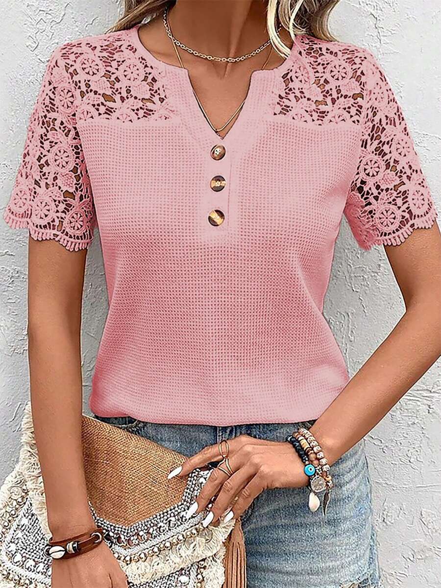 Ženska elegantna majica sa čipkom