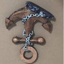 Mediterranean Style Anchor, Fish & Shrimp Hideaway Ornament, Aquarium Decor, Fish Breeding & Hiding, Aquarium Micro-Landscape Supplies