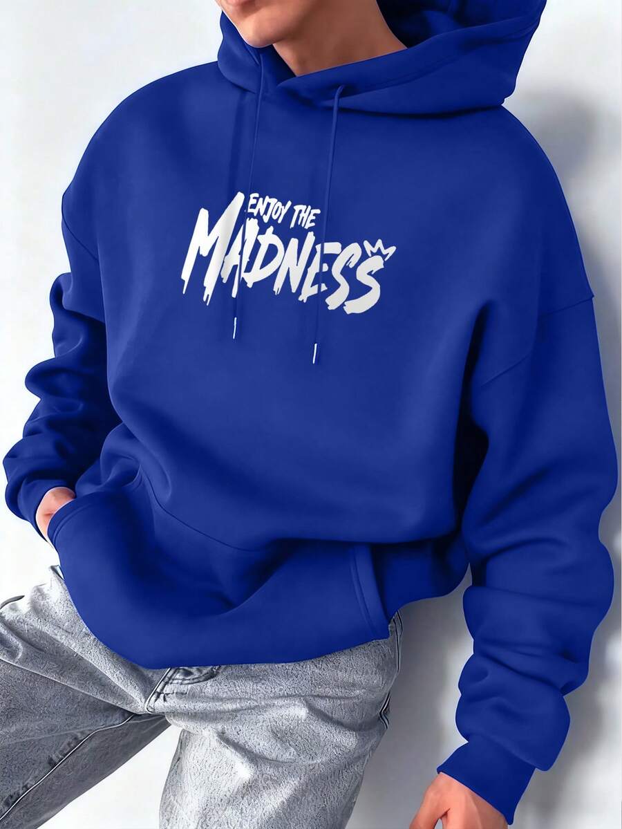 Muški ležerni modni street hoodie duks za ekstremne sportove sa crtanim printom