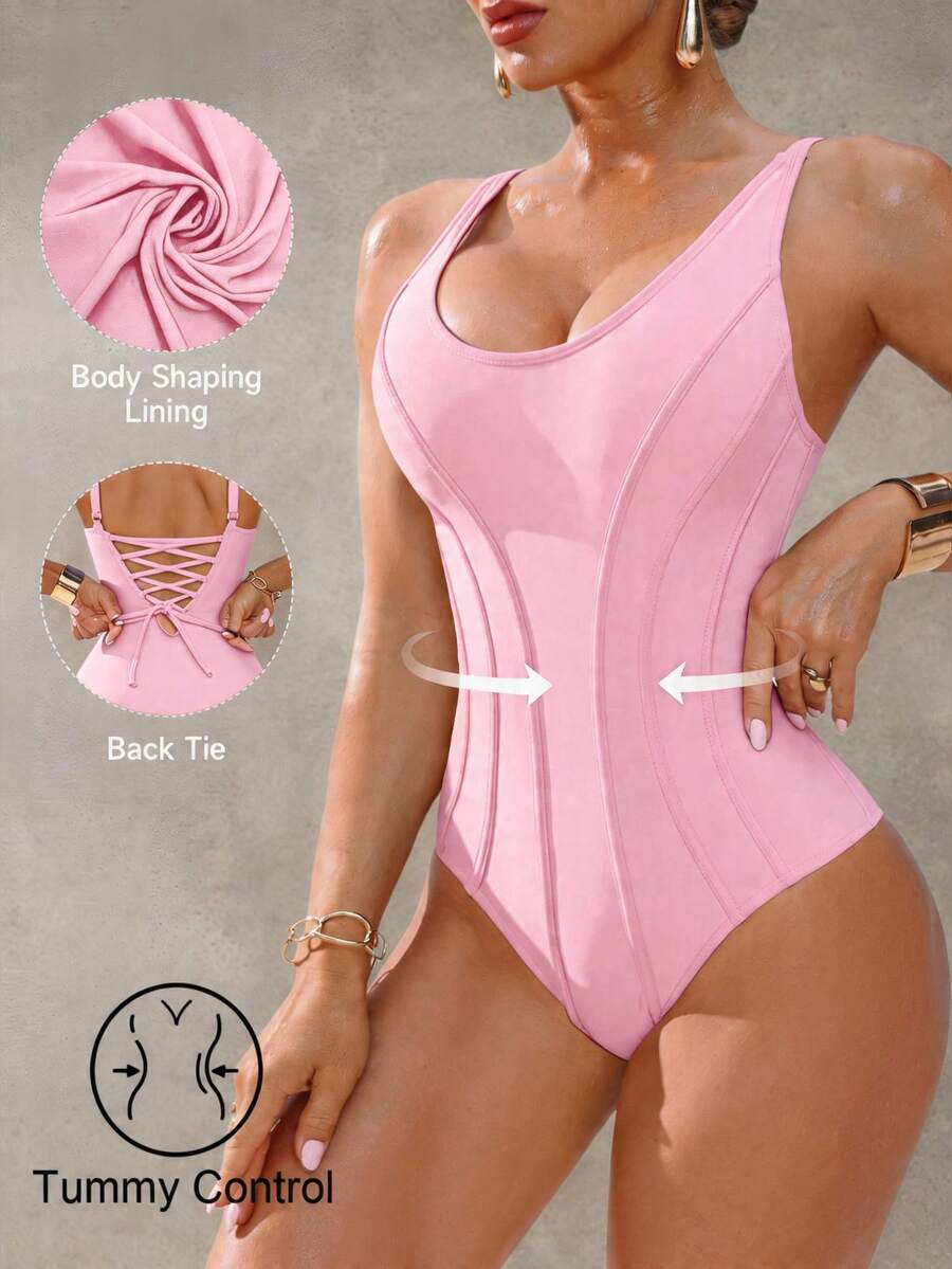 Shapewave Ženski kupaćii kostim sa kontrolom stomaka elegantan i ležeran