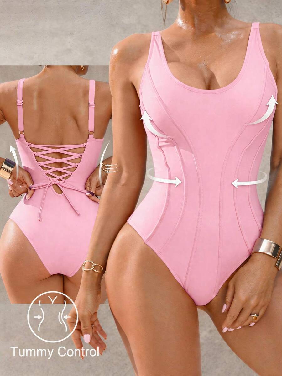 Shapewave Ženski kupaćii kostim sa kontrolom stomaka elegantan i ležeran
