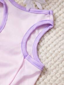 PETSIN 1pc Crown Letter Printed Pet Tank Top Purple Pinkey Pink Casual Style Soft Breathable Anti Hair Pet Clothes