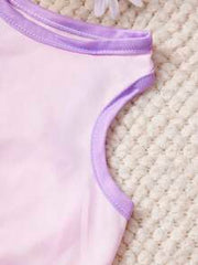 PETSIN 1pc Crown Letter Printed Pet Tank Top Purple Pinkey Pink Casual Style Soft Breathable Anti Hair Pet Clothes