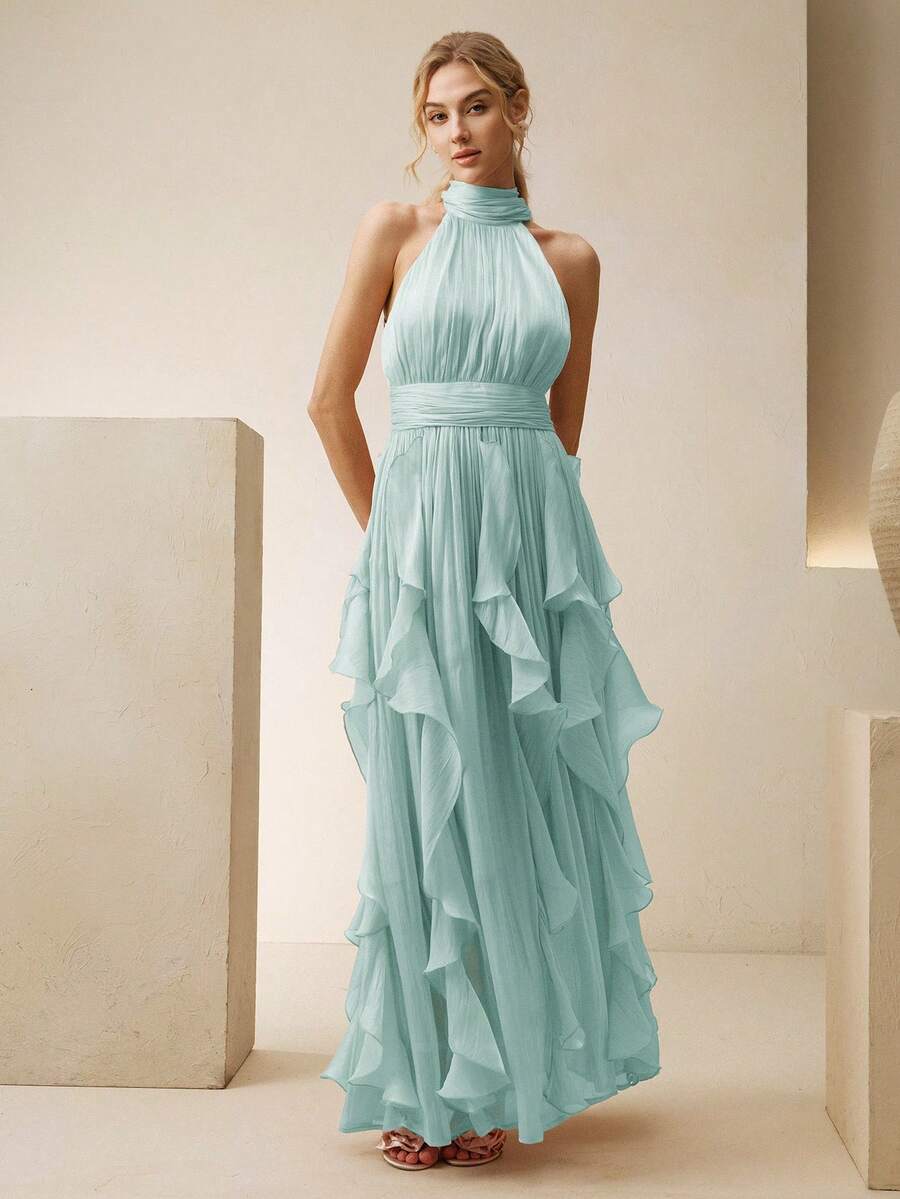 Ženska elegantna haljina bez rukava
