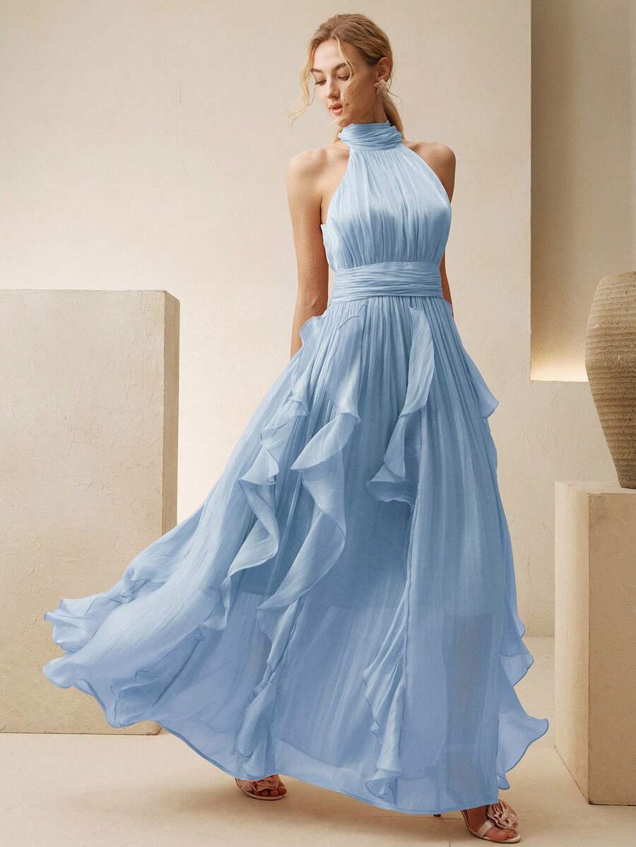Ženska elegantna haljina bez rukava