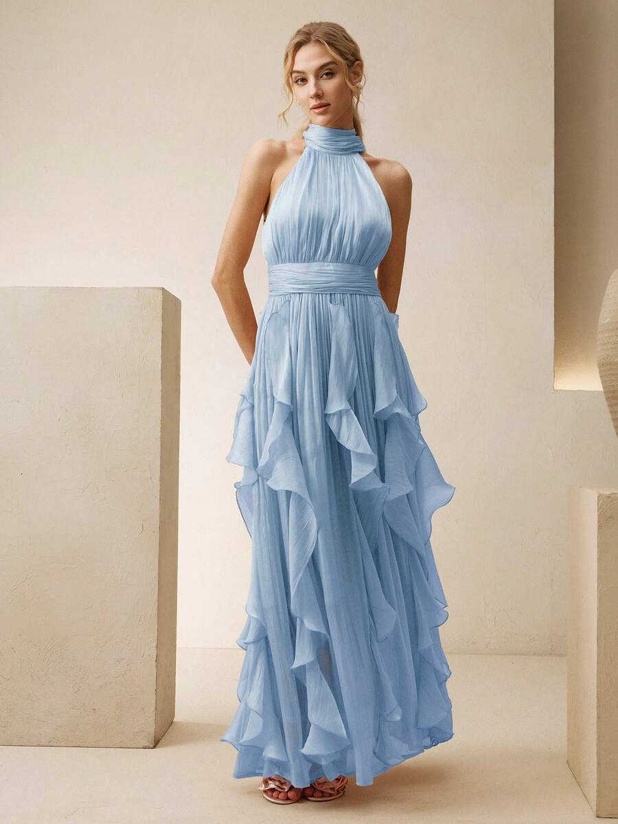 Ženska elegantna haljina bez rukava