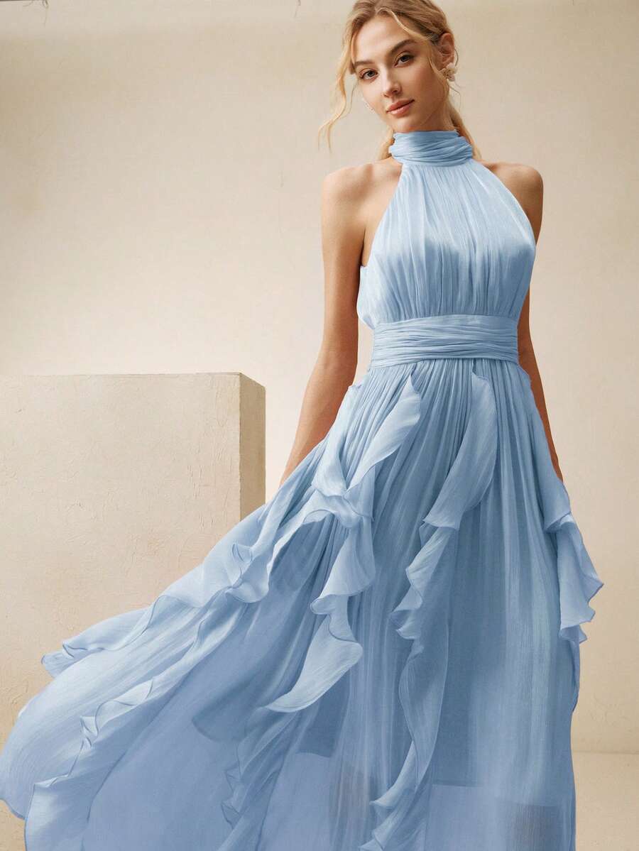 Ženska elegantna haljina bez rukava