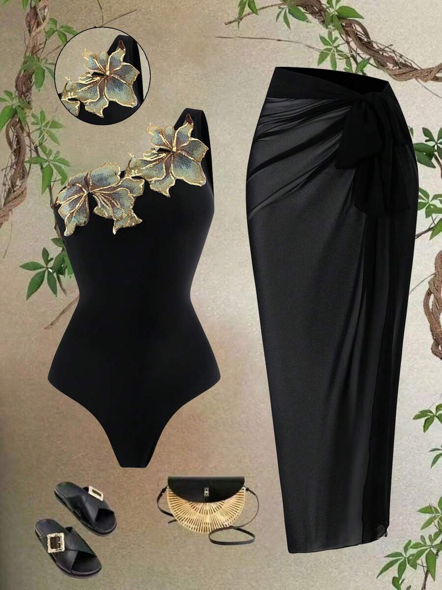 Dvoelni Kupaći Sa Suknjom, Elegantna Casual  Kombinacija
