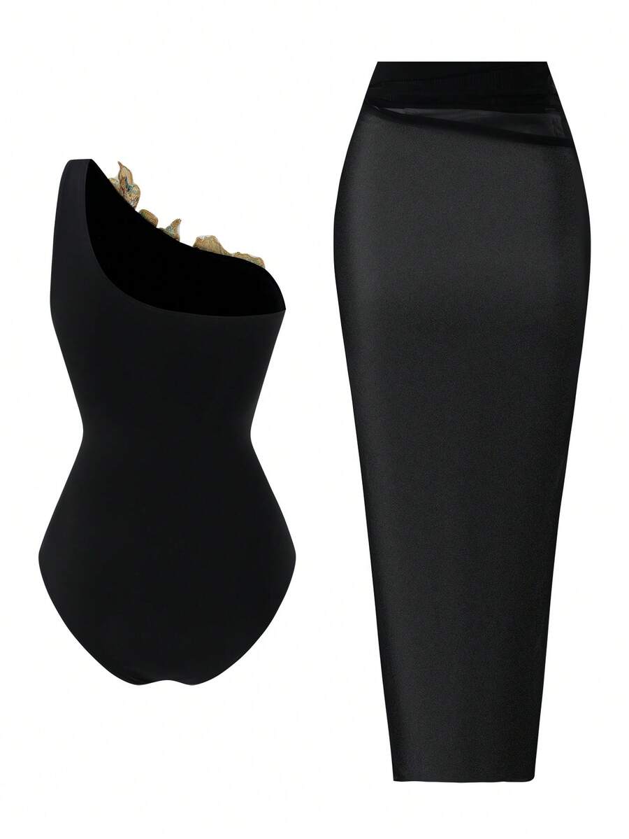 Dvoelni Kupaći Sa Suknjom, Elegantna Casual  Kombinacija