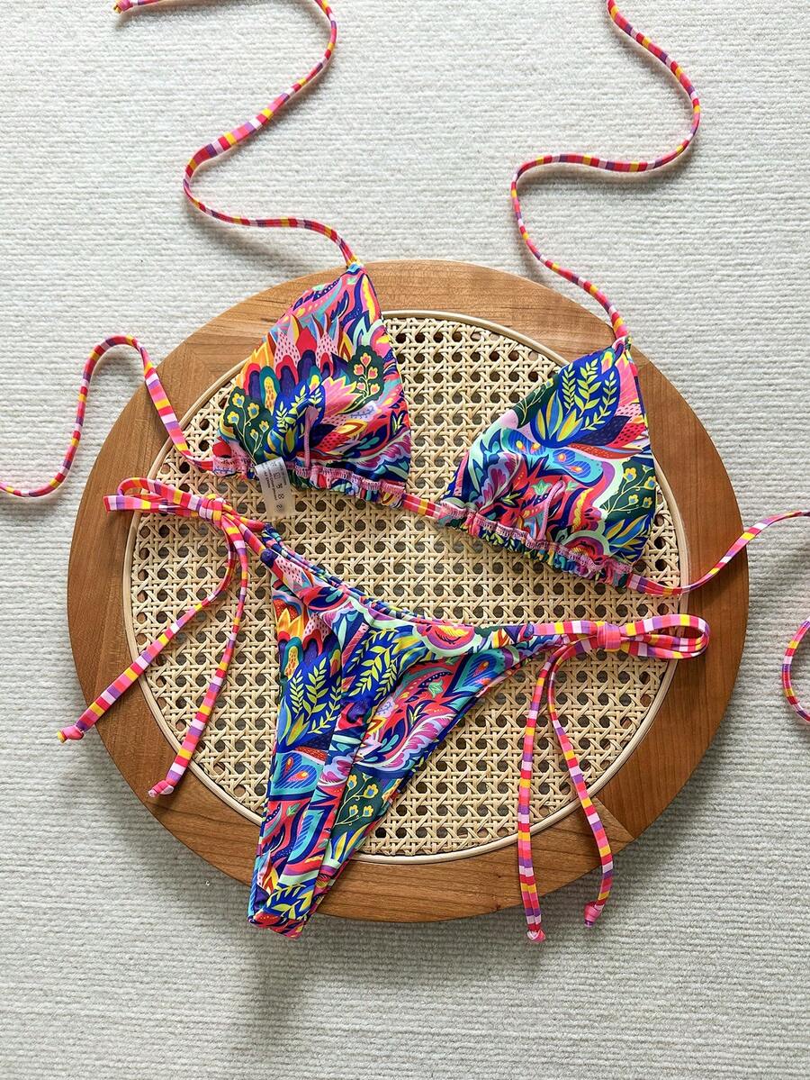Ženski Bikini Set sa Halter Krojem i Dekoracijom od Kristala