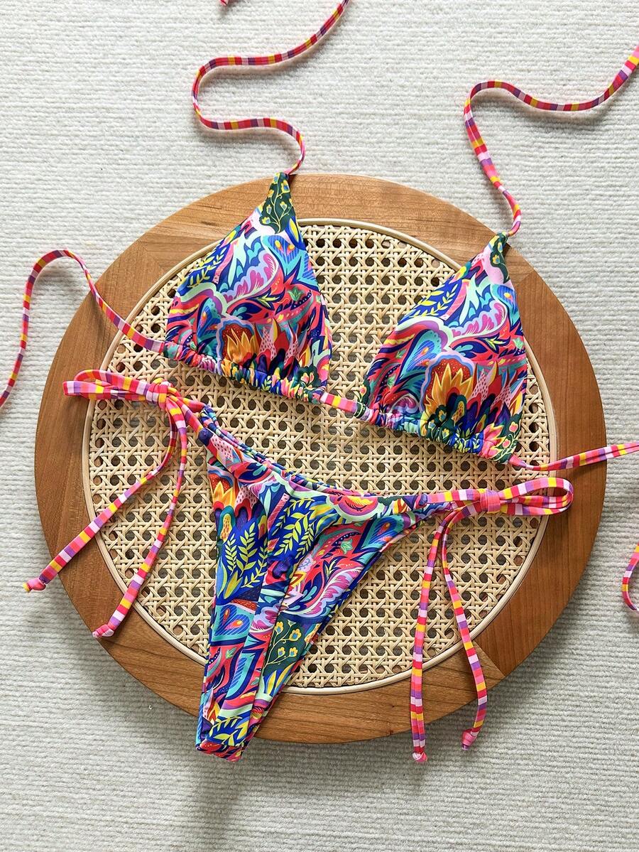 Ženski Bikini Set sa Halter Krojem i Dekoracijom od Kristala
