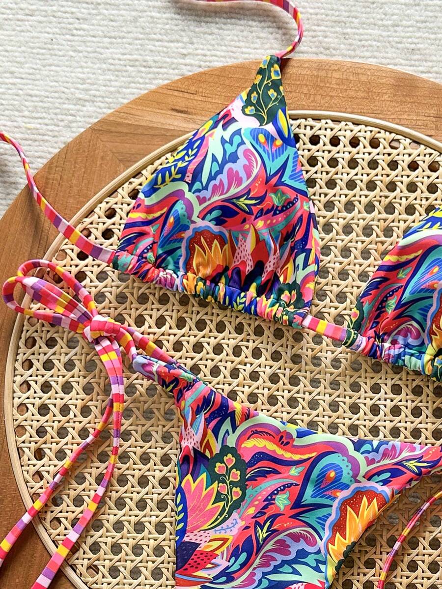 Ženski Bikini Set sa Halter Krojem i Dekoracijom od Kristala
