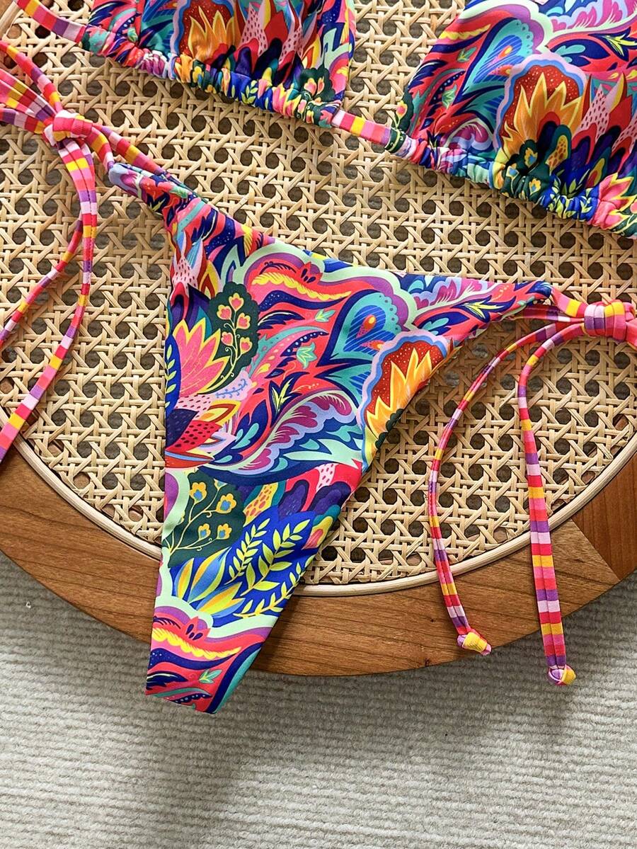 Ženski Bikini Set sa Halter Krojem i Dekoracijom od Kristala
