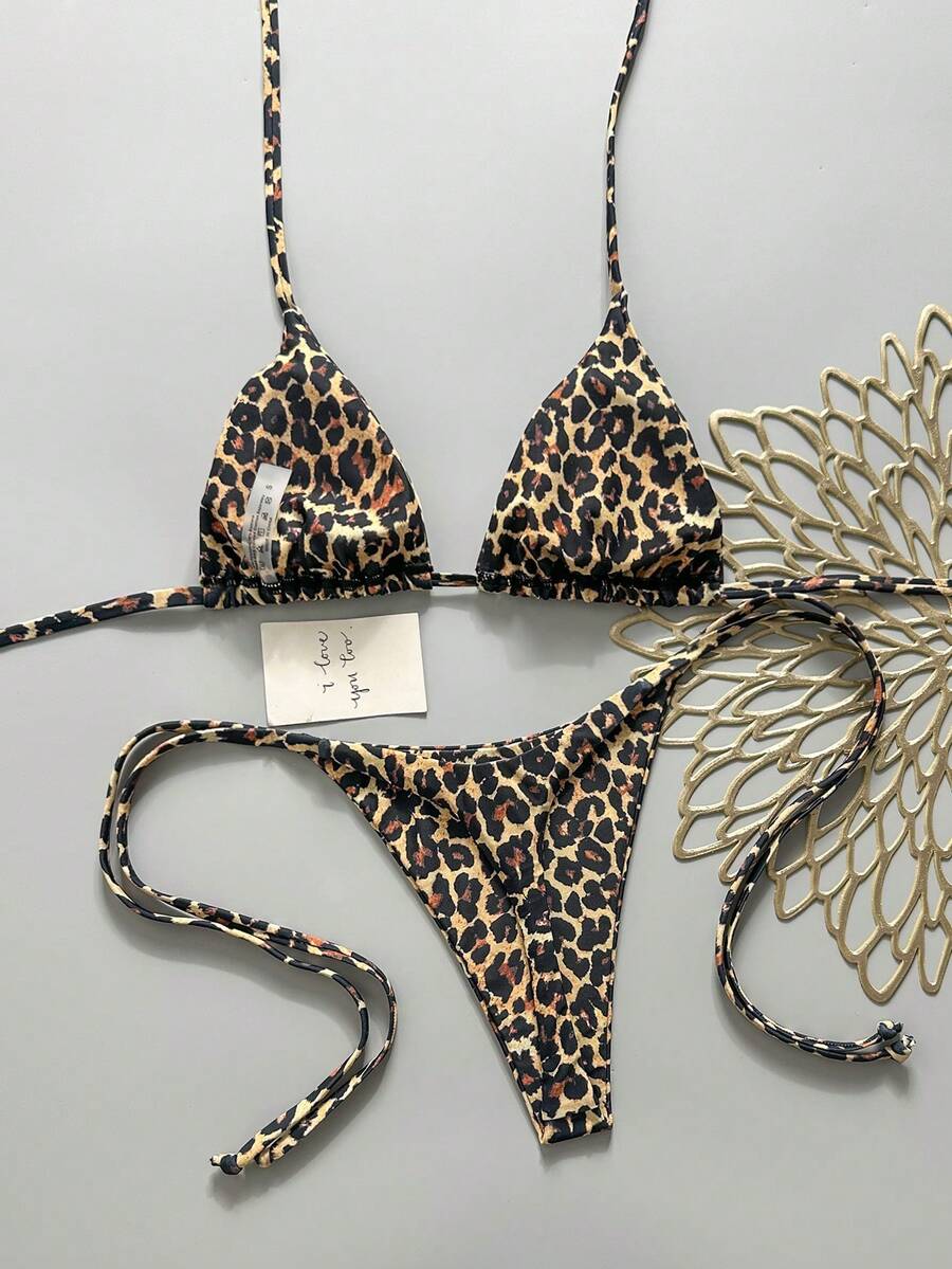 Ženski Bikini Set sa Halter Krojem i Dekoracijom od Kristala