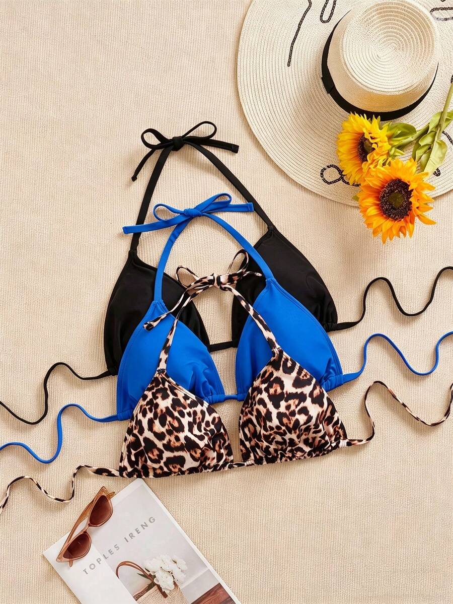 Ženski bikini set od 3 dela plus size,višebojni