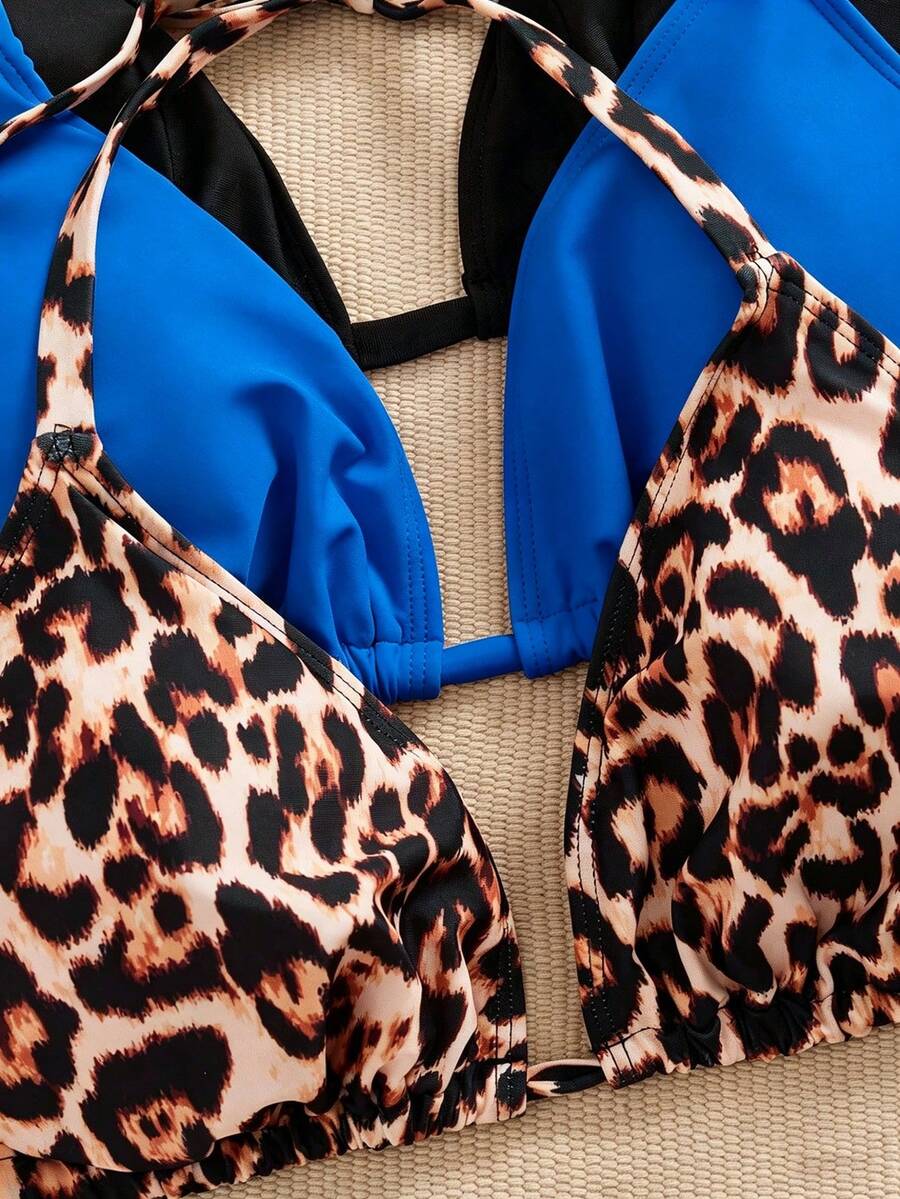 Ženski bikini set od 3 dela plus size,višebojni