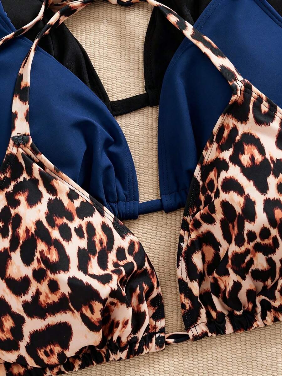 Ženski bikini set od 3 dela plus size,višebojni