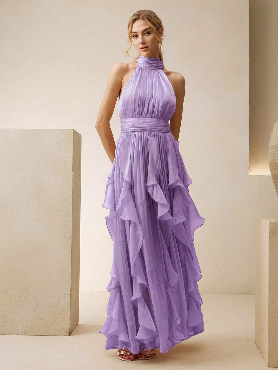 Ženska elegantna haljina bez rukava