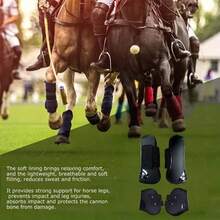 High Elastic Breathable Horse Leg Protectors, Shock-Absorbing & Wear-Resistant PU Riding Boots, Battery-Free Equestrian Gear Providing Comprehensive Leg Protection For Horses, Balancing Quality, Durability And Comfort For Safer And More Relaxed Riding
