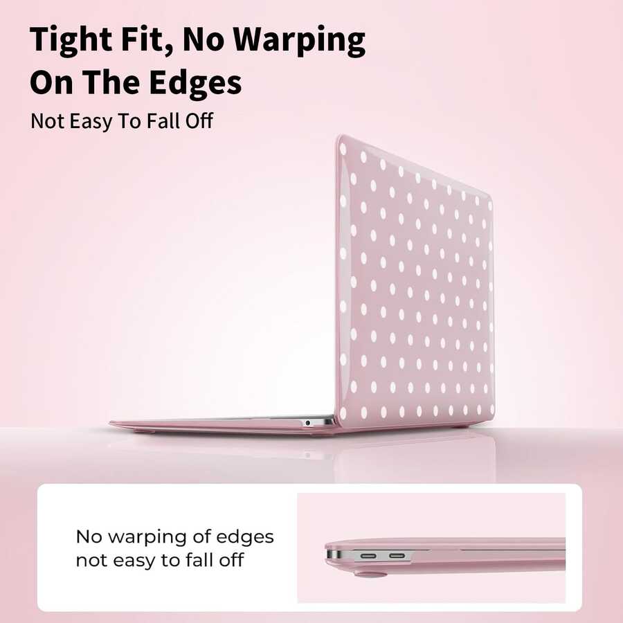 Prozirna zaštitna futrola za laptop sa mašnom, kompatibilna sa Apple notebook računarima