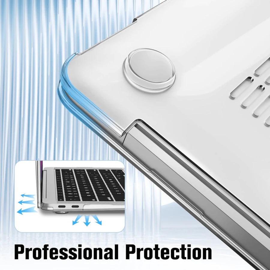 Prozirna zaštitna futrola za laptop sa mašnom, kompatibilna sa Apple notebook računarima