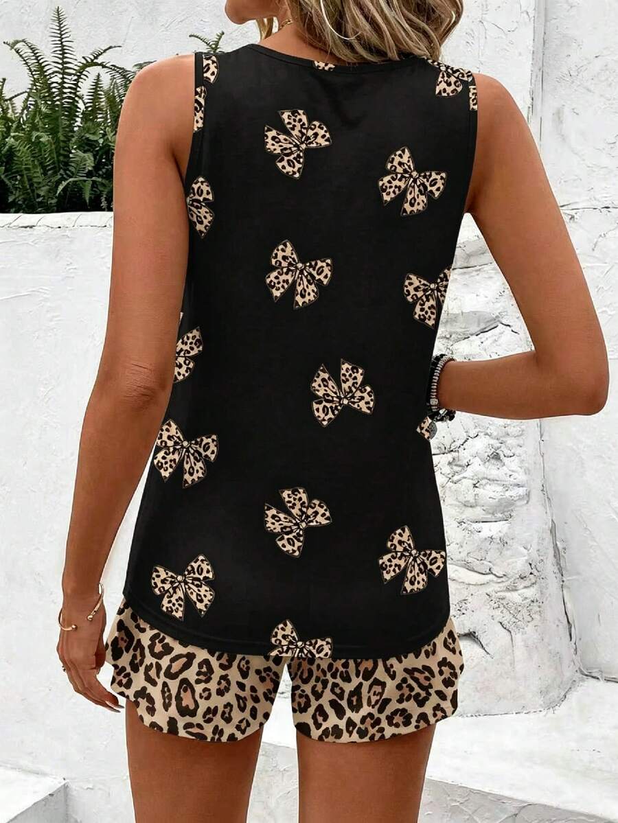 Ženski Casual Boho Majica i Šorts  Set