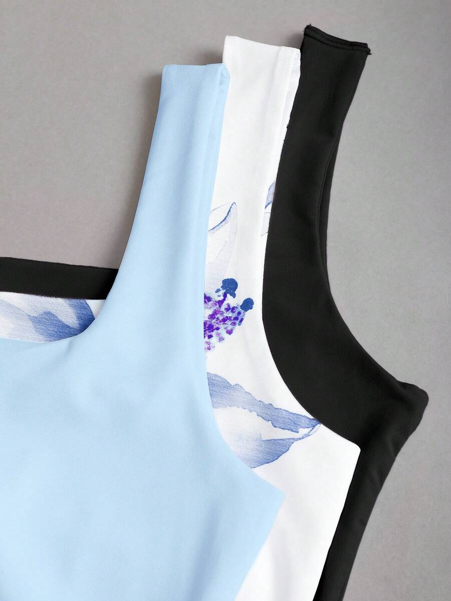 Sweetra Ženska Letnja Majica – Kvadratni Izrez, Nabran Slim Fit Casual Top
