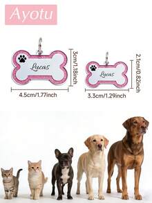 Ayotu Personalized Shiny Pet Dog Identification Tags
