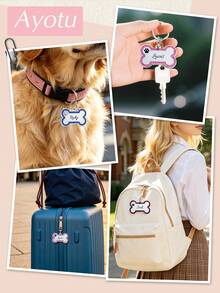 Ayotu Personalized Shiny Pet Dog Identification Tags