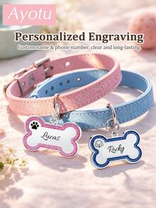 Ayotu Personalized Shiny Pet Dog Identification Tags
