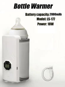 1pc Milk Warmer Coaster, Portable Milk Warmer, 6-Level Digital Temperature Control Milk Bottle Warmer Sleeve, Suitable For Maintaining Or Heating Water/Milk Above 35°C, Constant Temperature Heating USB Powered Leather Material Gift