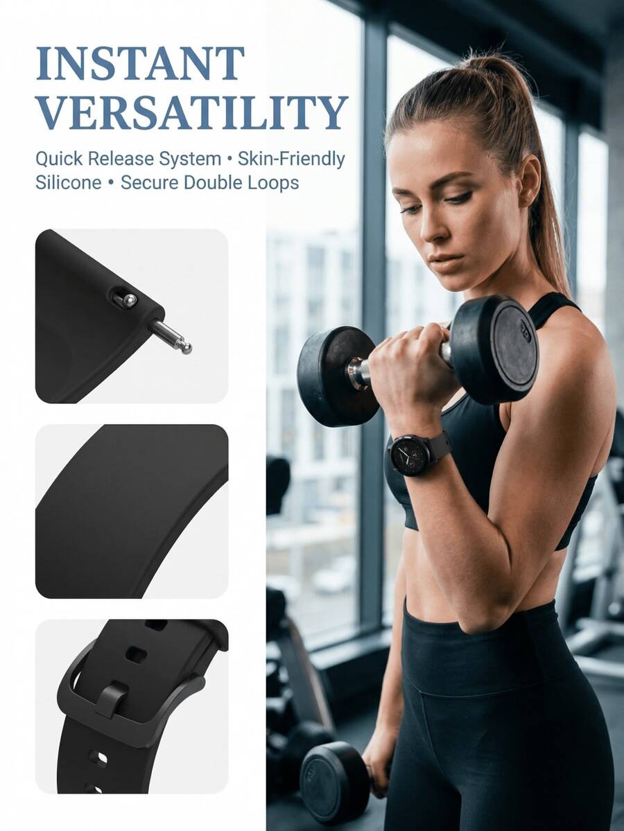 20mm silikonski kaiš za Active/ GTS 4 Mini/2 2E 3, pogodan za GTR Mini/ Active Band, 20mm univerzalni