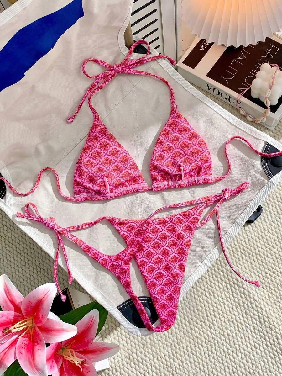 Ženski Bikini Set sa Halter Krojem i Dekoracijom od Kristala